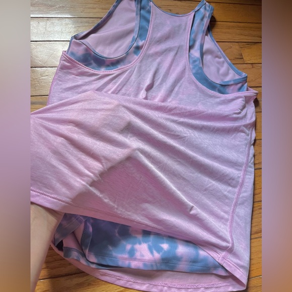 Athleta Girl “Run the World” Purple/Blue/Pink Tie-Dye Tank Top Girls 14 XL - Picture 3 of 14